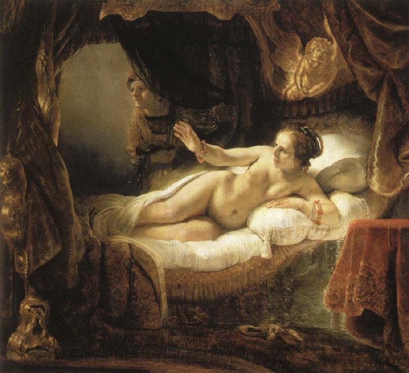 Rembrandt van rijn Danae Spain oil painting art